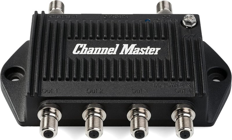 Channel Master TV Antenna Booster 4-4-Port TV Antenna Distribution Amplifier, Built-in LTE Filter, 7.5dB Gain, Compatible with Non-Amplified TV Antennas, Increases Signal Strength, Indoor/Outdoor - Image 2
